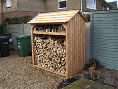 Custom One Bay Log Store